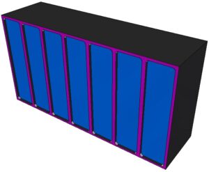 Adatközpont CFD szimuláció rack modellje